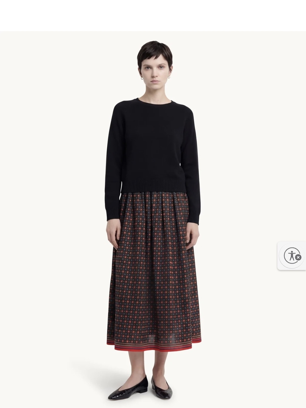 NWT DÔEN Marciette Foulard Print Organic Cotton Maxi Skirt Size S